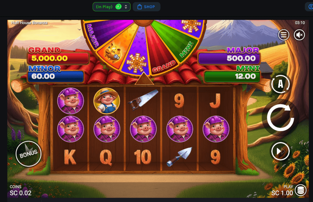 Spinquest Huff House Bonanza screenshot