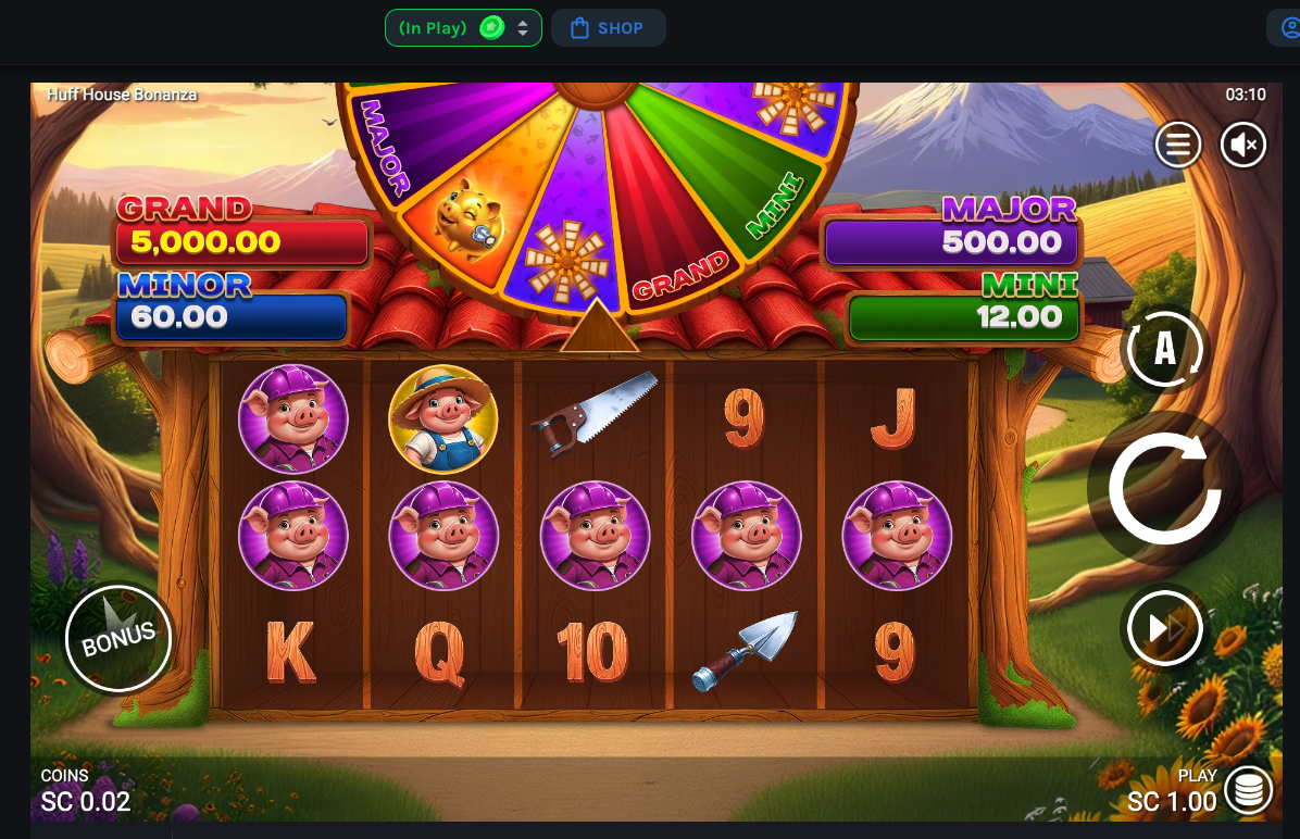 Spinquest Huff House Bonanza screenshot