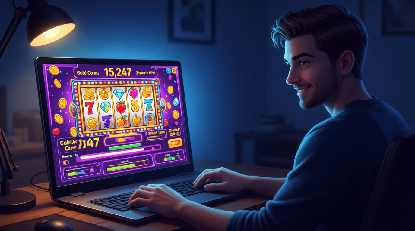 SpinQuest strategy guide showing Gold Coins and Sweeps Coins interface during gameplay