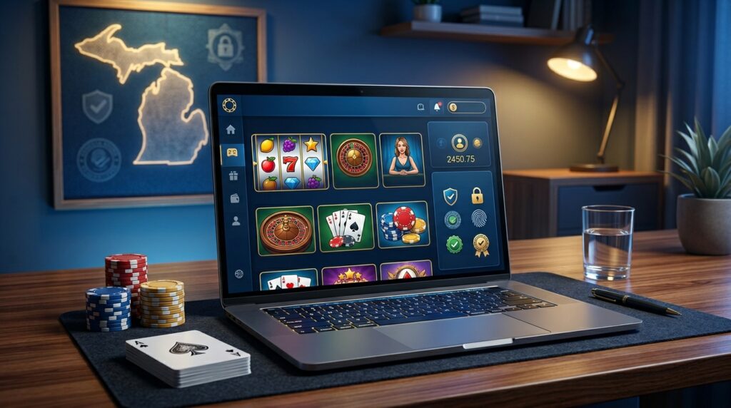 Michigan online casino laws explained with licensed casino gaming and player protection concept